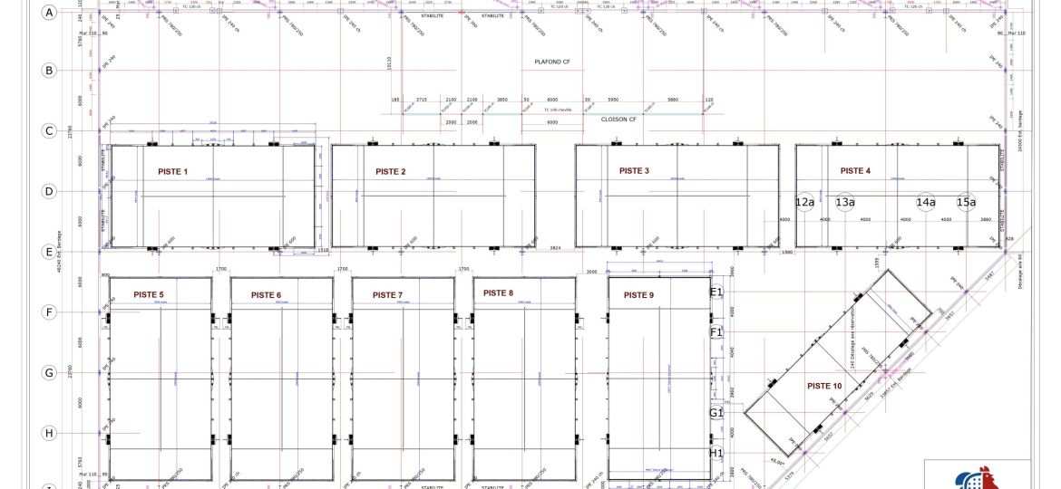 plans 3D terrains de padel